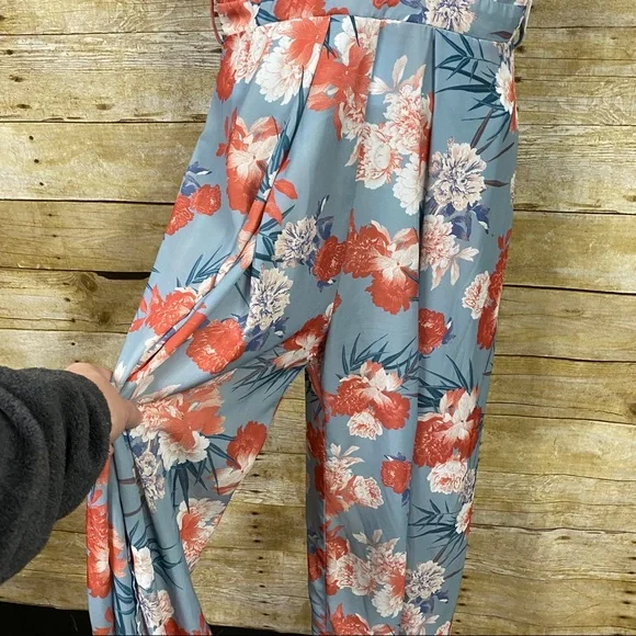 J’Atiste by Amy long line pants jumper romper floral print size medium - Picture 15 of 16
